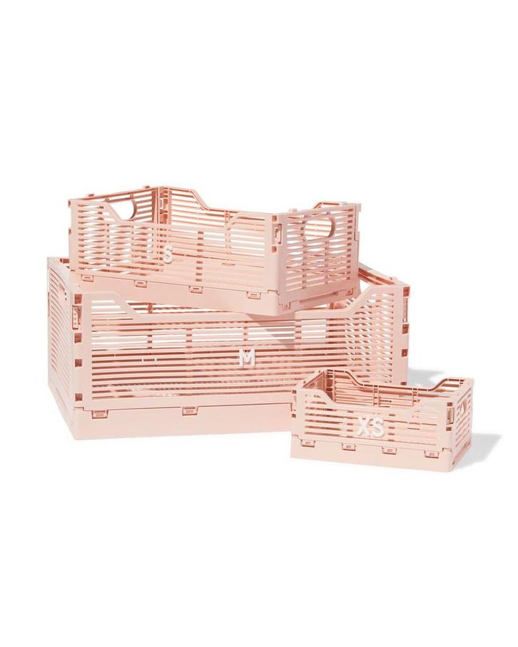 HEMA Klapkrat letterbord recycled lichtroze, Huis en Inrichting, Kasten | Overige, Nieuw, Verzenden