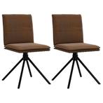 vidaXL Eetkamerstoel kunstsuède bruin, Huis en Inrichting, Stoelen, Verzenden, Nieuw