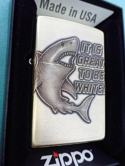 Zippo - Zippo Custom - Great White Shark - Zonder, Verzamelen, Rookartikelen, Aanstekers en Luciferdoosjes