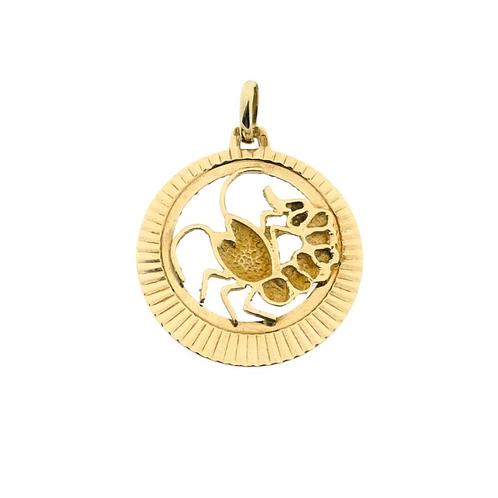 Gouden sterrenbeeld hanger; Kreeft (geelgoud, astrologie), Sieraden, Tassen en Uiterlijk, Bedels, Gebruikt, Overige merken, Goud
