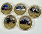 Frankrijk - Marine Forces Collection of 5 24K Gold plated