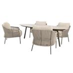 Salute Florence low dining tuinset 220x105xH69 cm 5 delig, Ophalen of Verzenden, Nieuw
