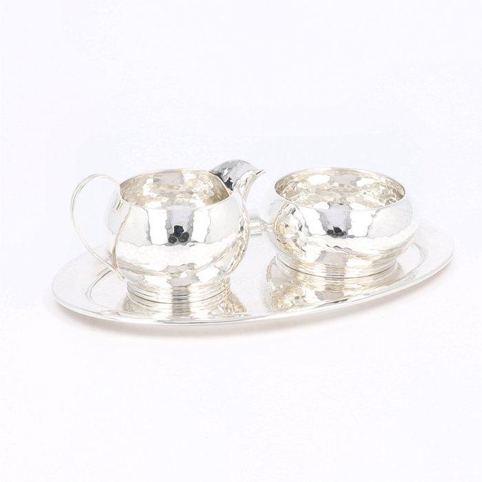 Brückman & Söhne - Art-Deco - Suiker en roomstel (3) - .835, Antiek en Kunst, Antiek | Goud en Zilver