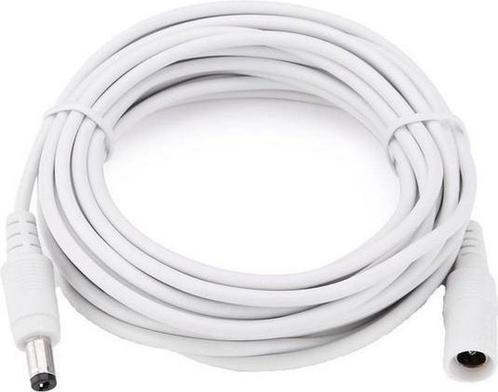 Verlengkabel voeding 12volt 5mtr Wit, Audio, Tv en Foto, Videobewaking, Nieuw, Ophalen of Verzenden