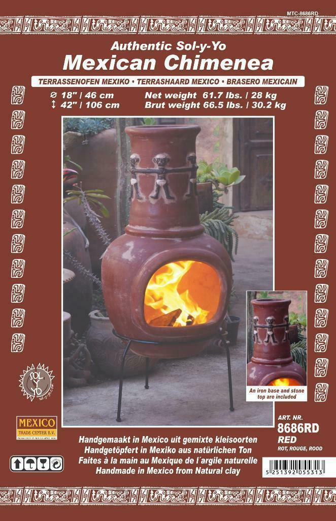 Mexicaanse Tuinhaard SOL-Y-YO amigos 8686 bruin/rood, Tuin en Terras, Tuinhaarden, Nieuw, Ophalen of Verzenden