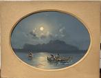 Antonio Coppola (1850-1902) - Marina con Barche e pescatori