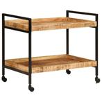 vidaXL Keukentrolley 80x55x70 cm massief ruw mangohout, Huis en Inrichting, Keuken | Keukenbenodigdheden, Verzenden, Nieuw