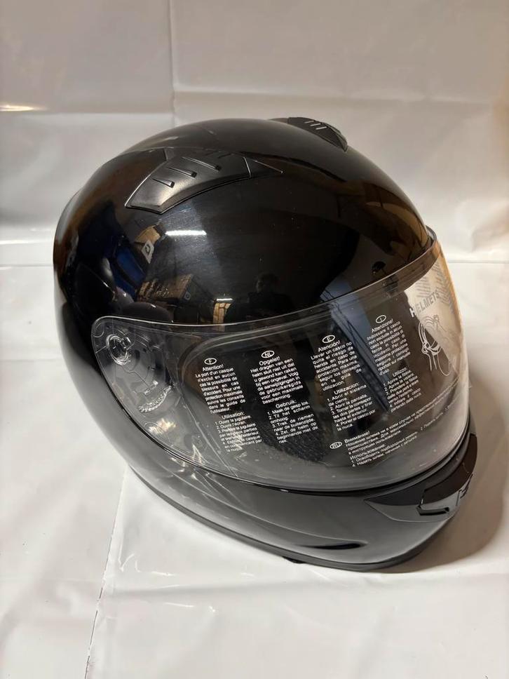 Scooter Brommer Motor Helm Vito Duomo Glans Zwart Maat XL, Fietsen en Brommers, Brommerhelmen, Nieuw, Extra large of groter