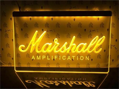 Marshall neon bord lamp LED  verlichting reclame lichtbak, Verzamelen, Merken en Reclamevoorwerpen, Nieuw, Verzenden