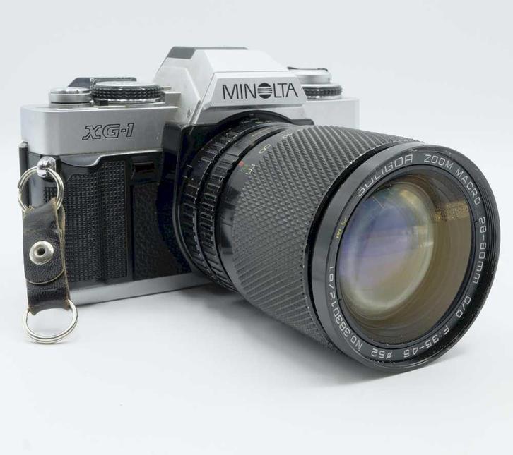 Minolta XG-1 + Soligor 28-80mm 3.5-4.5, Audio, Tv en Foto, Fotografie | Lenzen en Objectieven, Gebruikt, Ophalen of Verzenden