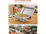 Chafing dish set RVS - 2 bakken GN 1/2 - 9L capaciteit - (2, Huis en Inrichting, Verzenden, Nieuw