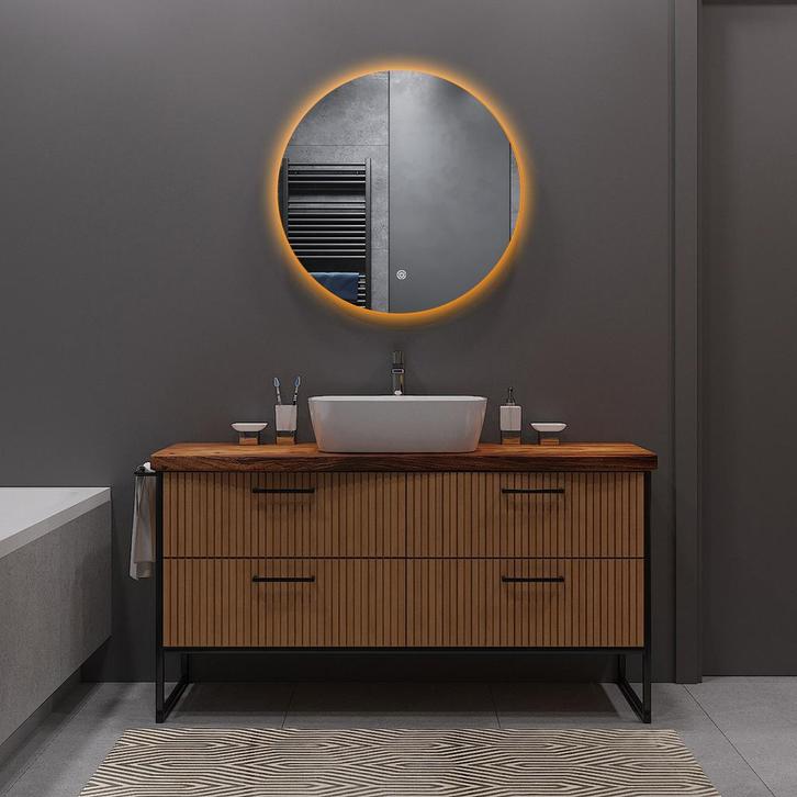 Badkamerspiegel met LED Verlichting en Verwarming 100cm -, Huis en Inrichting, Woonaccessoires | Spiegels, Nieuw, Ophalen of Verzenden