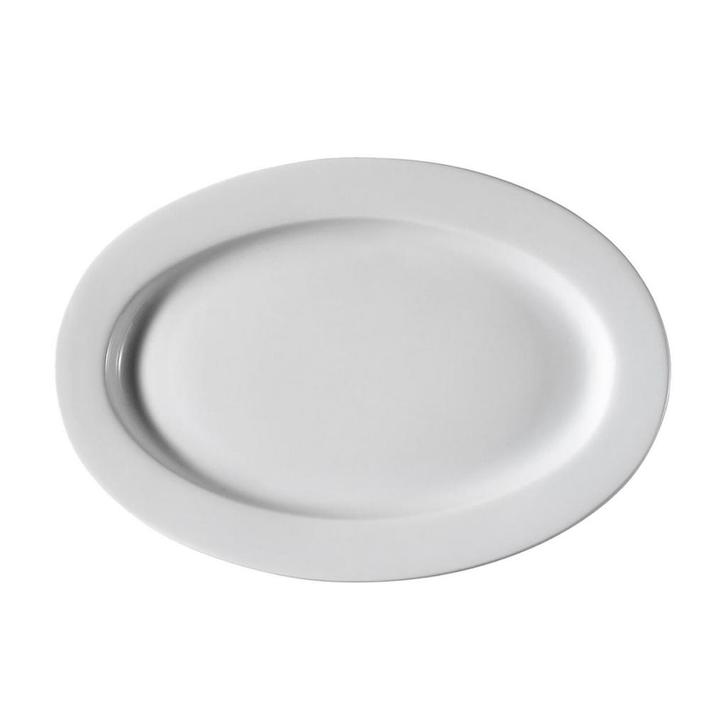 GGM Gastro | (24 stuks) PERA Wit - Bord - ovaal - Lengte: |, Huis en Inrichting, Keuken | Servies, Effen, Nieuw, Bord(en), Verzenden