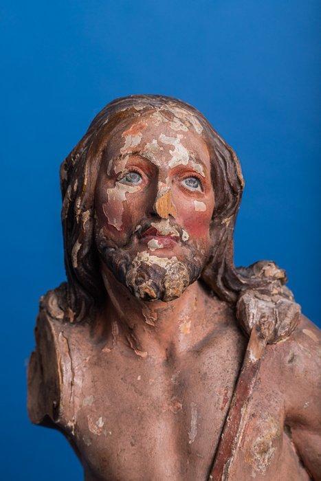 Beeld, salvator mundi - 75 cm - Hout, Antiek en Kunst, Antiek | Overige Antiek