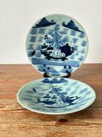 Schotel (2) - Porselein - Decor landschap Swatow