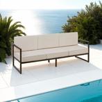 Tuin-loungebank Comosa, 3-zits, XXL kussens - bruin / beige, Verzenden, Nieuw