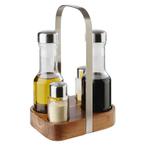 GGM Gastro | (6 stuks) Cruet - WOOD - Houten standaard - |, Verzenden, Nieuw in verpakking