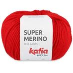 Katia Super Merino - 04 rood - Wol/Acryl Garen, Hobby en Vrije tijd, Breien en Haken, Ophalen of Verzenden, Nieuw