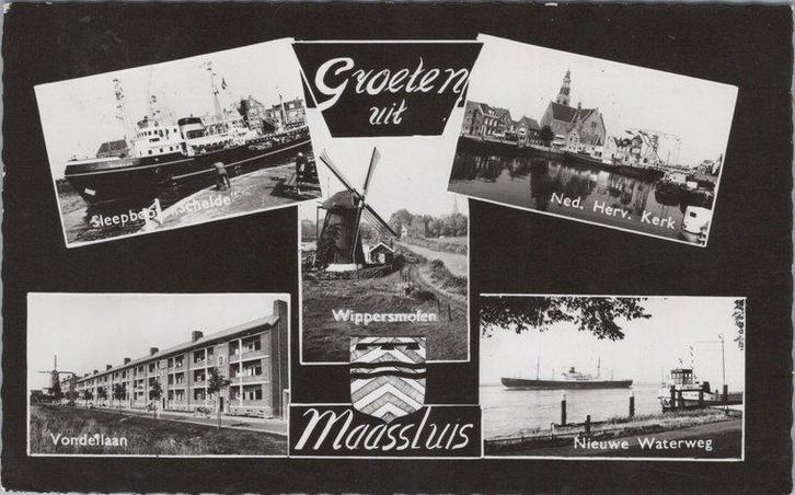 MAASSLUIS - Meerluik Groeten uit Maassluis, Verzamelen, Ansichtkaarten | Nederland, Verzenden