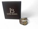 Veiling - Luna Bodin Zilveren Ring met Gouden Blad en Vlinde, Nieuw