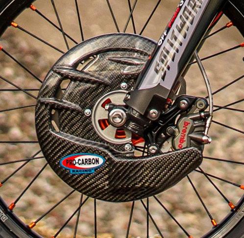 Pro Carbon voor remschijf beschermer ( met bevestigingset ), Motoren, Onderdelen | Overige, Nieuw, Verzenden
