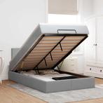 vidaXL Bed met matras 120x200 cm stof lichtgrijs, Huis en Inrichting, Verzenden, Nieuw, Twijfelaar, 120 cm