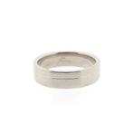 18 Krt. Witgouden (trouw)ring (trouwring, herenring), Gebruikt, Overige kleuren, 19 tot 20, Heer