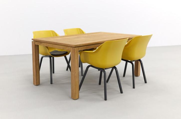 Hartman Sophie Element geel/Rome brown 170 cm. tuinset -, Tuin en Terras, Tuinsets en Loungesets, Tuinset, Nieuw, Hout, Verzenden