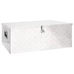 vidaXL Opbergbox 100x55x37 cm aluminium zilverkleurig, Verzenden, Nieuw