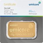 100 gram - Goud .999 - Umicore - Verzegeld en met