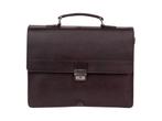 Burkely Vintage Dean Briefcase 3-Comp - Aktetas - Bruin, Verzenden, Zo goed als nieuw