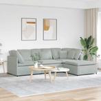 vidaXL Modulaire bank met voetenbank en kussens fluweel, Huis en Inrichting, Banken | Bankstellen, Verzenden, Nieuw, Stof