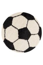 Rond Kindervloerkleed | Fun | Zwart | 120x120 cm, Verzenden, Nieuw