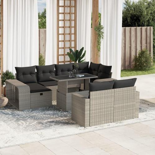 vidaXL 11-delige Loungeset met kussens poly rattan, Tuin en Terras, Tuinsets en Loungesets, Loungeset, Nieuw, Rotan, Verzenden