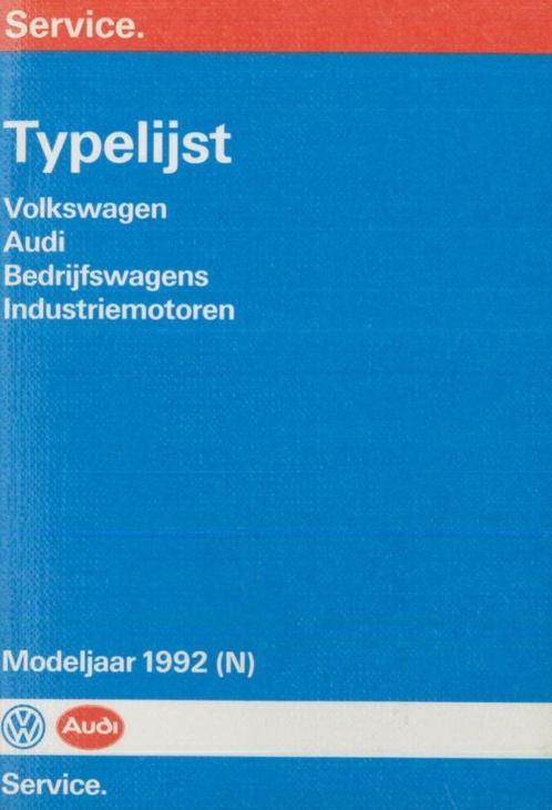 1992 Volkswagen Audi Typelijst, Auto diversen, Handleidingen en Instructieboekjes, Verzenden