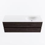 MONDIAZ VICA 140cm badmeubel onderkast Dark Brown 2 lades., Ophalen of Verzenden, Nieuw, Bad