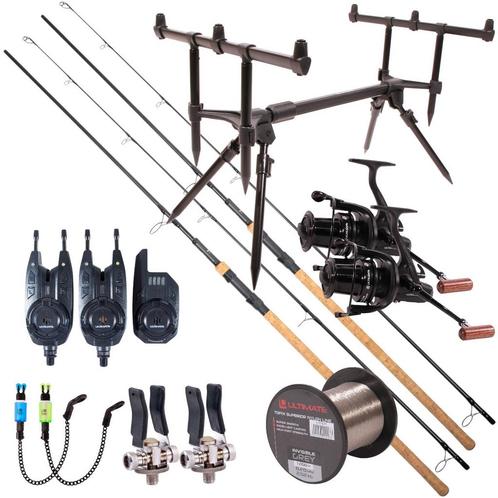 Ultimate Bionic High End Carp Set 12ft Extender Kurk Handvat, Watersport en Boten, Hengelsport | Algemeen, Nieuw, Verzenden