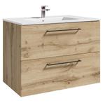Badkamermeubel Belem 80 x 45 cm Eiken Badmeubel, Huis en Inrichting, Verzenden, Nieuw, Wastafelkast