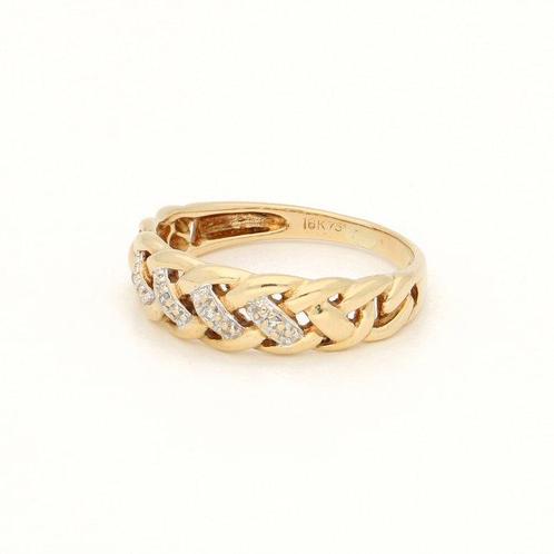 Ring - 14 karaat Geel goud Diamant (Natuurlijk), Sieraden, Tassen en Uiterlijk, Ringen