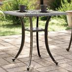 vidaXL Tuintafel 53x53x53 cm gietaluminium bronskleurig, Tuin en Terras, Tuintafels, Verzenden, Nieuw, Aluminium