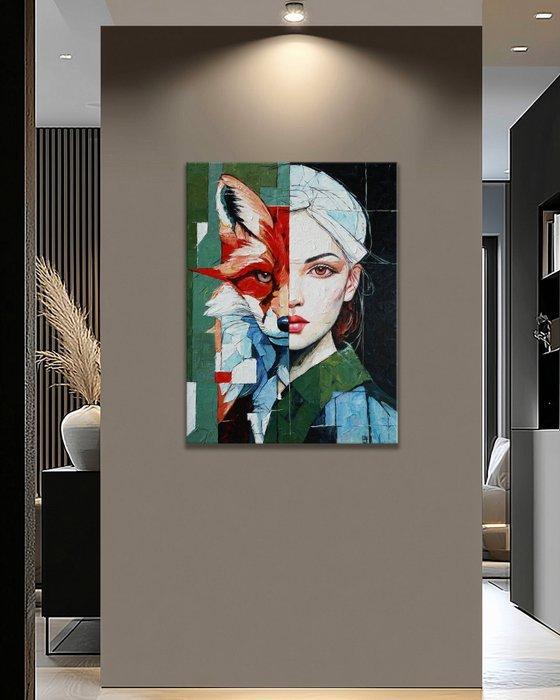 Pippo - Vulpine Veil, Antiek en Kunst, Kunst | Schilderijen | Modern