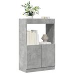 vidaXL Hoge kast 63x33x100 cm bewerkt hout betongrijs, Verzenden, Nieuw, Overige houtsoorten