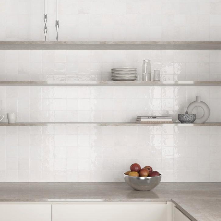 Wandtegel verticale handvorm clean wit 10x10 wandtegel, Doe-het-zelf en Verbouw, Tegels, Wandtegels, Nieuw, 10 m² of meer, Keramiek