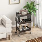 TRUUSK Serveerwagen met 3 lagen en 2 hangmanden - Keukenwage, Verzenden, Nieuw