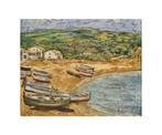 F. Ledesma (XX) - Serene shore with stranded boats