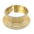 Afrikaanse stijl Choker / Gouden Hoge halsketting, Sieraden, Tassen en Uiterlijk, Kettingen, Ophalen of Verzenden, Nieuw