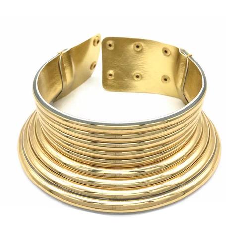 Afrikaanse stijl Choker / Gouden Hoge halsketting, Sieraden, Tassen en Uiterlijk, Kettingen, Nieuw, Ophalen of Verzenden