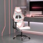 vidaXL Massage gamestoel kunstleer wit en roze, Huis en Inrichting, Bureaustoelen, Verzenden, Nieuw, Roze