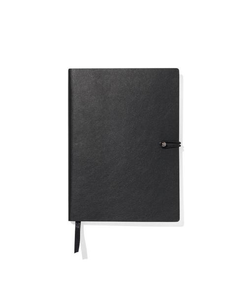 HEMA Notitieboek gelinieerd PU zwart 12.9x17.8, Diversen, Agenda's, Nieuw, Verzenden