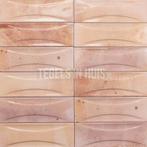 Wandtegel hanoi roze decor 6,5x20 wandtegel tegeloutlet, Ophalen, Nieuw, 10 m² of meer, Wandtegels